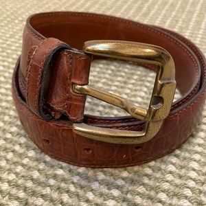 Brown leather belt